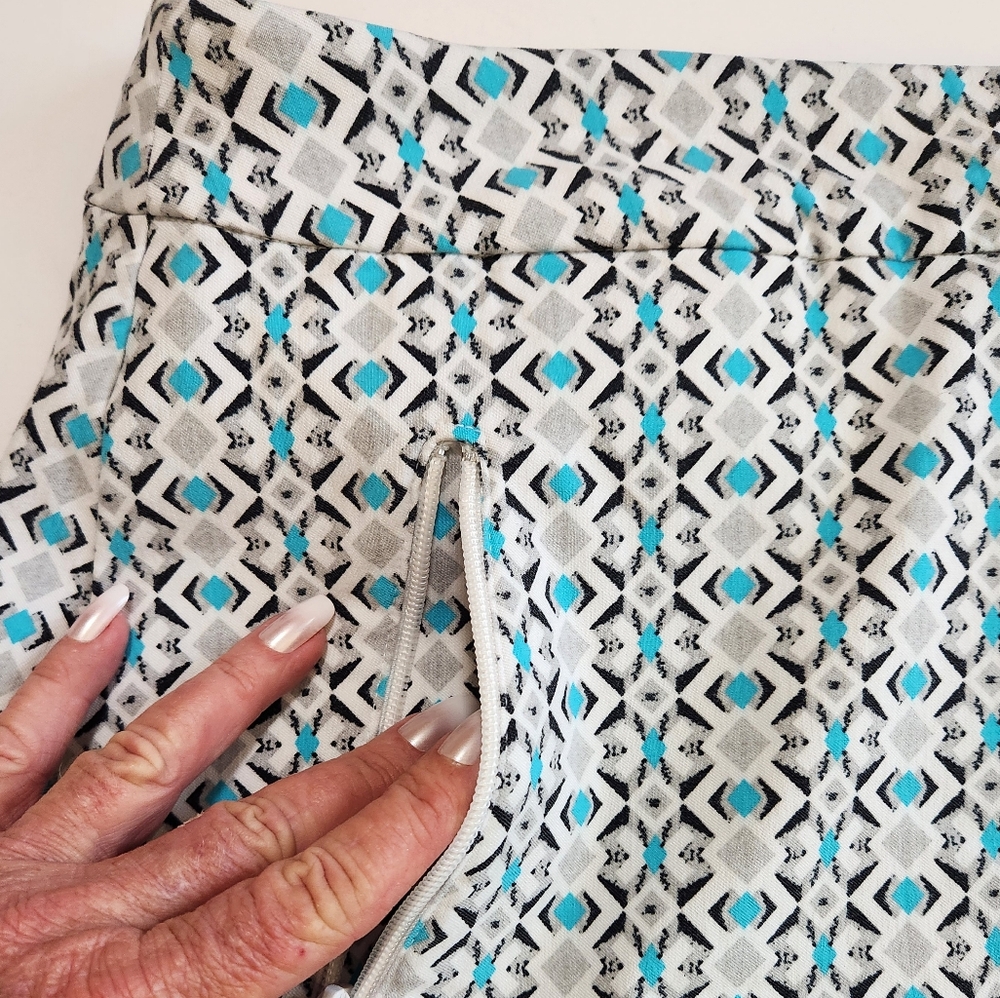 Ruby Rd. Turquoise/Gray/White Golf Skort Size 18W - Picture 6 of 8